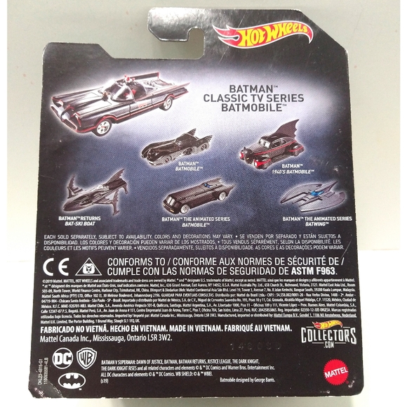 Hot Wheels Batman 'Classic TV Series Batmobile' 1:50 Scale - 4" Long *NEW* - Picture 4 of 4